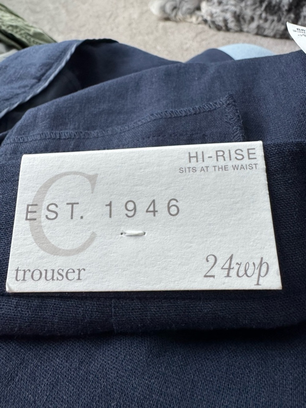 Cato Navy Blue Hi-Rise Boot Cut Trousers